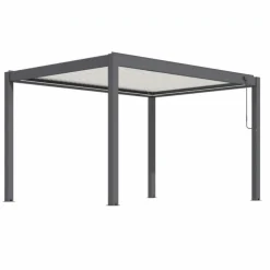 Pergola bioclimatique manuelle STAR LED 3x4m Grey/Blanc - PROLOISIRS