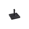 Pied de parasol carré ciré noir de 20 kg