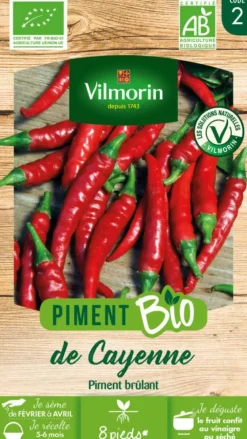 Piment de Cayenne Bio Vilmorin - graines à semer