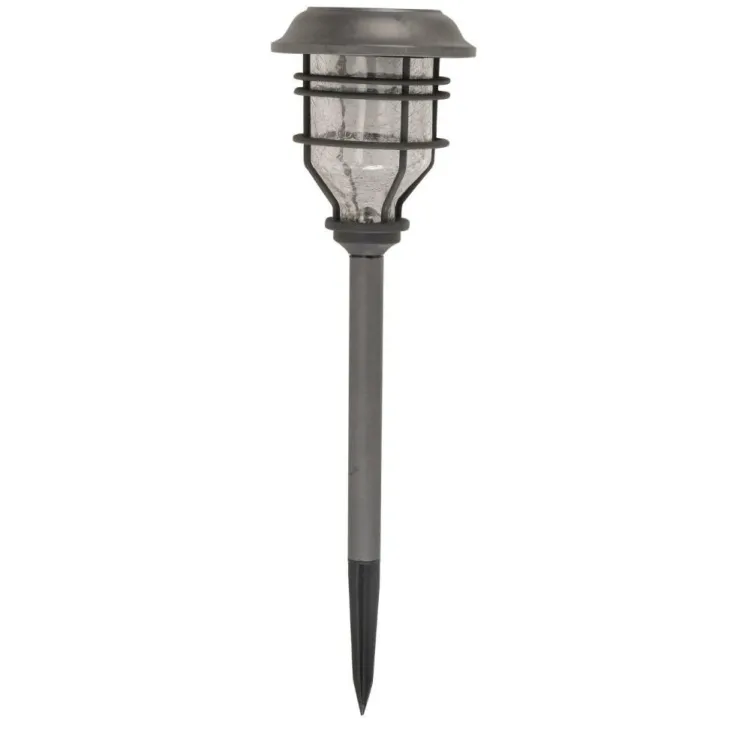 Piquet extérieur Capri coloris gris effet blanc froid en aluminium Smartgarden - 48,5 x 14 x 14 cm