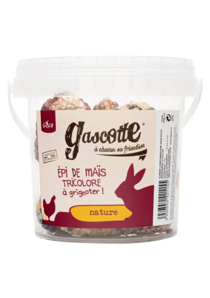 Épis de maïs tricolore pour poules et lapins à grignoter Gasco - 240 g