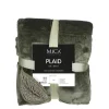 Plaid polaire vert foncé en polyester Mica Mardy - 200 x 150 cm