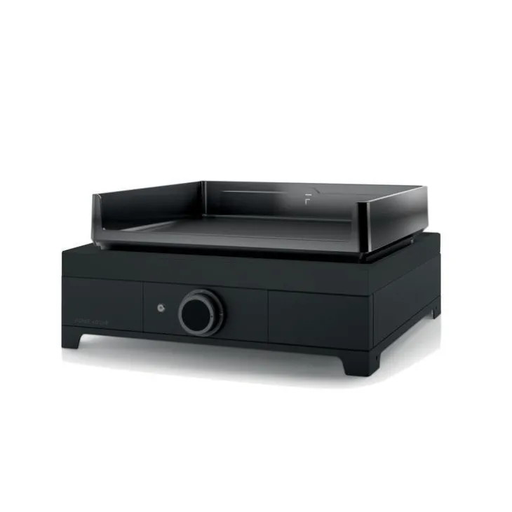 Plancha Modern électrique coloris noir en acier Forge Adour - 50,5 x 57,3 x 23,8 cm