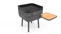 Plancha Nomad au gaz coloris noir en acier Forge Adour Nomad - 33,5 x 33,5 x 21,5 cm