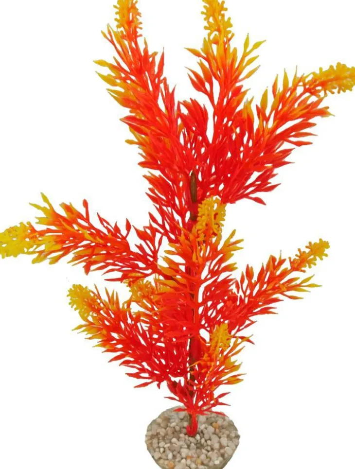 Plante artificielle pour aquarium coloris jaune LABEO Élodée colorée