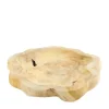 Plateau en bois de teck naturel - Ø 29 x H 4 cm