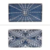 Plateau en porcelaine bleue à motifs blanc Makaha - 19 x 16 cm