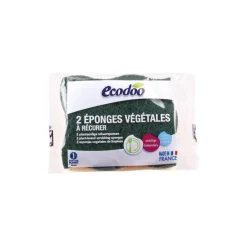 Éponges végétales à récurer Ecodoo - lot de 2