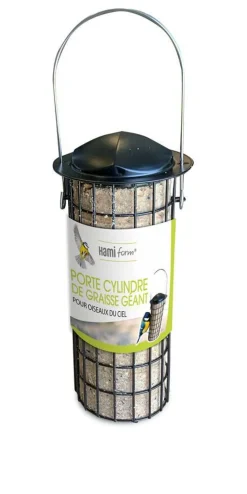 Porte cylindre de graisse géant pour oiseaux du ciel coloris noir Hamiform