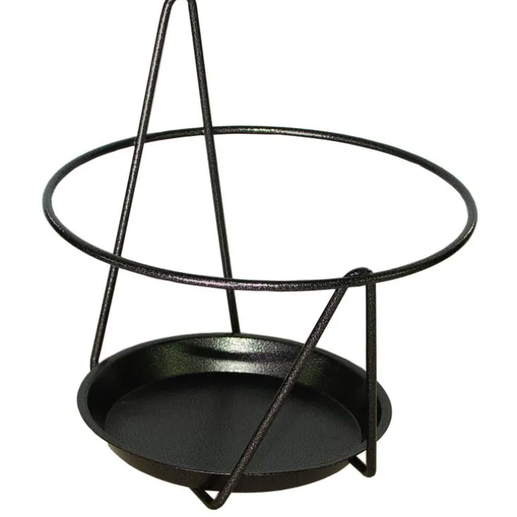 Porte pot mural soucoupe gris Ø 16/18 cm