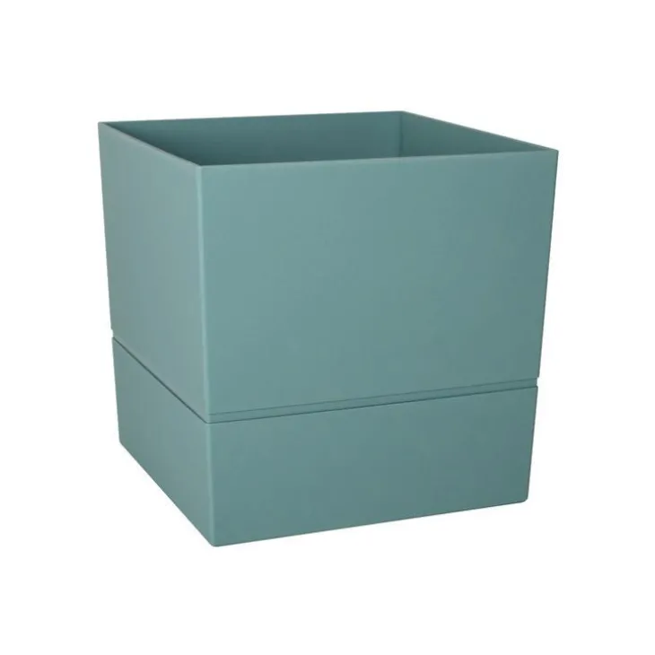 Pot carré Aquaduo vert eucalyptus 9 L