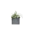 Pot carré bas Stream S/4 anthracite H.27 cm