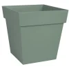 Pot carré vert laurier Eda Toscane - 32 x 32 x 32 cm