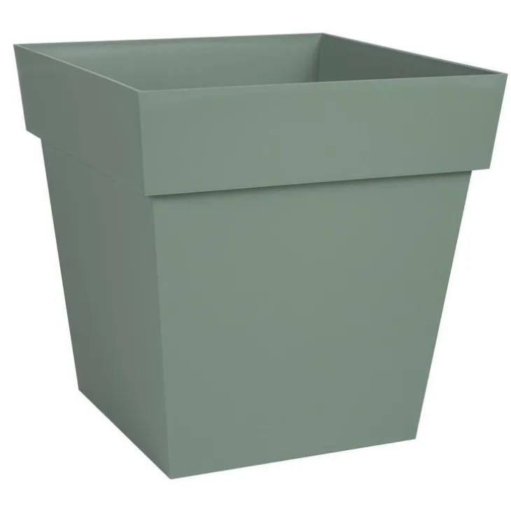 Pot carré vert laurier Eda Toscane - 32 x 32 x 32 cm