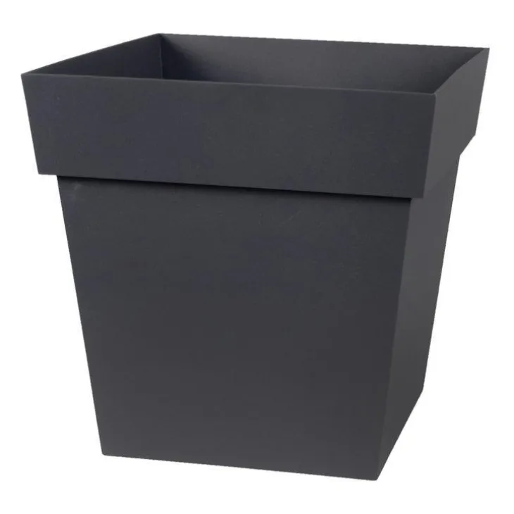Pot carre Toscane Gris anthracite L32 x l32 x H32