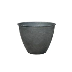 Pot coloris gris en métal recyclé Carama - 16 x 16 x 1 cm