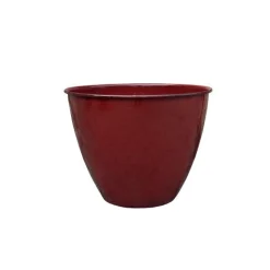 Pot coloris rouge en métal recyclé Carama - 33 x 33 x 2 cm