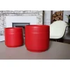 Pot coloris rouge en terre émaillée Eveil - Ø 21 cm
