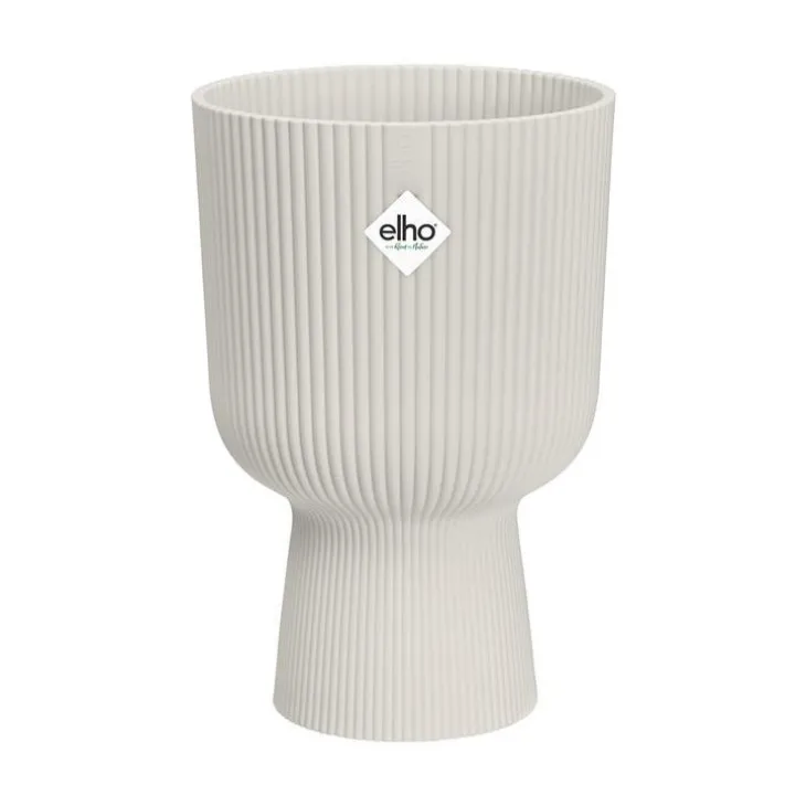 Pot coupe blanc soie Elho vibes fold - Ø 14 cm