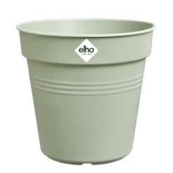 Pot de culture en polypropylène vert pierre Elho Green basics - Ø 15 x H 13,9 cm