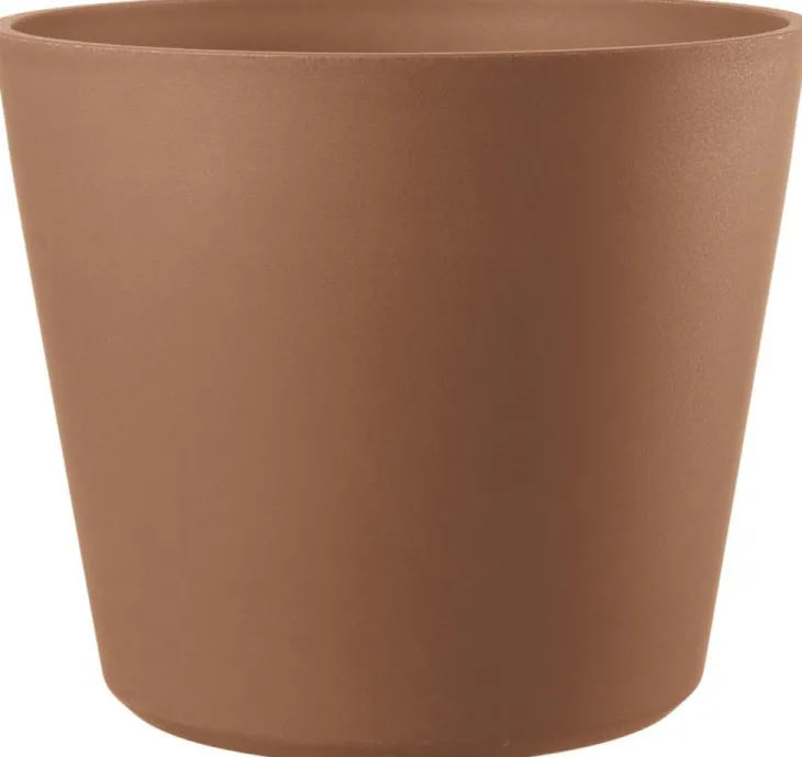 Pot en plastique injecté coloris rouge Deroma Origin Vaso cotto - Ø 48 x H 39,6 cm