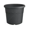 Pot en plastique recyclé gris anthracite Elho Algarve Cilindro - Ø 24,5 x H 20,8 cm