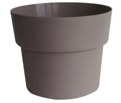 Pot en plastique recyclé taupe Cocoripot 15 L - Ø 32 x H 26 cm