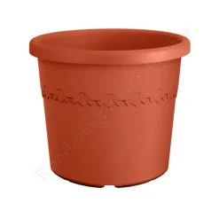 Pot en plastique recyclé terra Elho Algarve Cilindro - Ø 24,5 x H 20,8 cm