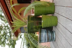 Pot en terre cuite émaillée vert Forêt Les Poteries d’Albi Sydney - Ø 33 x H 35 cm