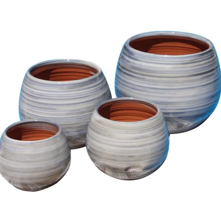 Pot en terre émaillée marron Châtaigne Les Poteries d'Albi Cancale - Ø 21 x H 21 cm