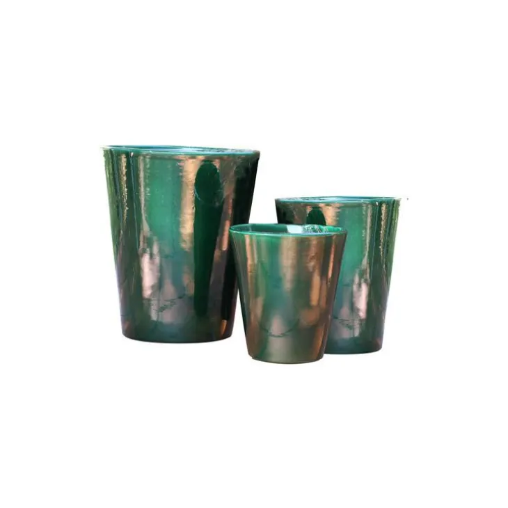 Pot en terre émaillée vert Jade Les Poteries d’Albi Sydney - Ø 37 x H 44 cm