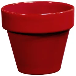 Pot horticole émaillé grenat Decolines - Ø 10 x H 10 cm