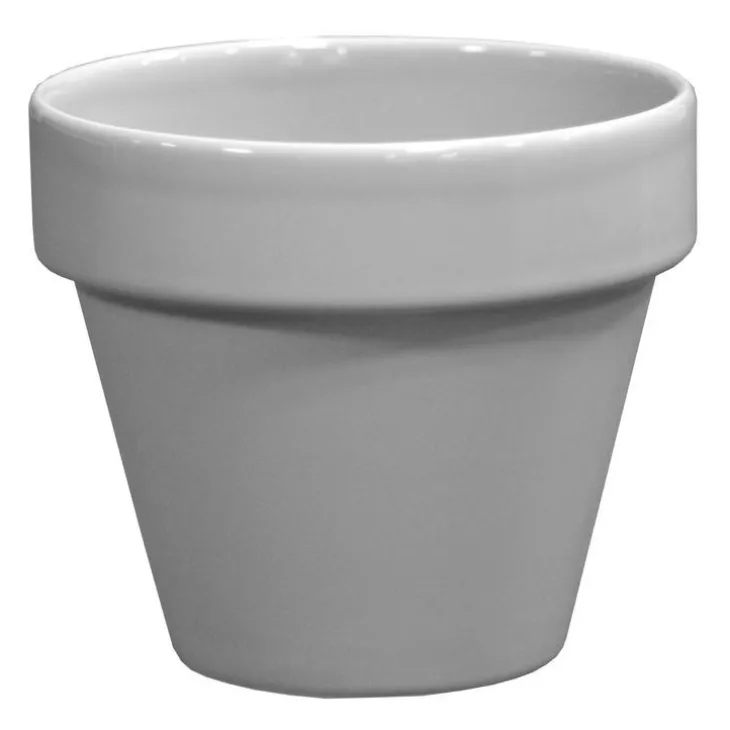 Pot horticole émaillé gris Ø 10 cm
