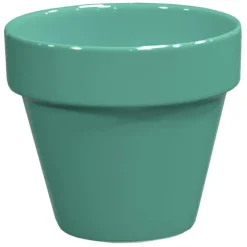 Pot horticole émaillé vert amande Ø 25 x H 22 cm
