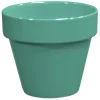 Pot horticole émaillé vert amande Ø 19 x H 17 cm