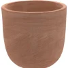 Pot Moderne rond en terre cuite Ø 19 x H 19 cm