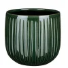 Pot rond Edelman Hollande cannelé vert foncé Pablo – Ø 21 x H 19 cm