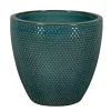 Pot rond en grès émaillé bleu Passion for Pottery Busan - Ø 23 x H 20,5 cm
