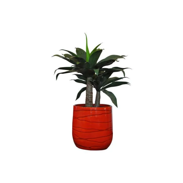 Pot Saintrop soleil couchant en terre cuite émaillée - Ø 20 x H 21 cm