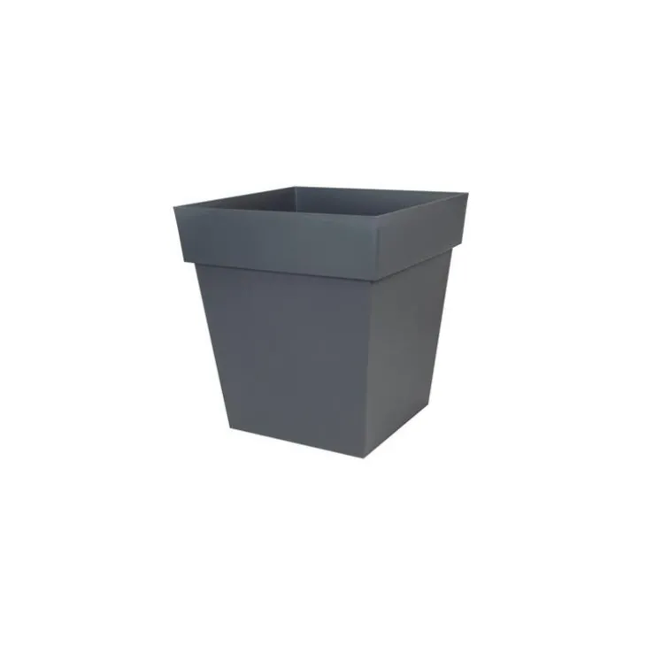 Pot Toscane carré gris anthracite 49,5 x 49,5 x 52,5 cm de 87 L