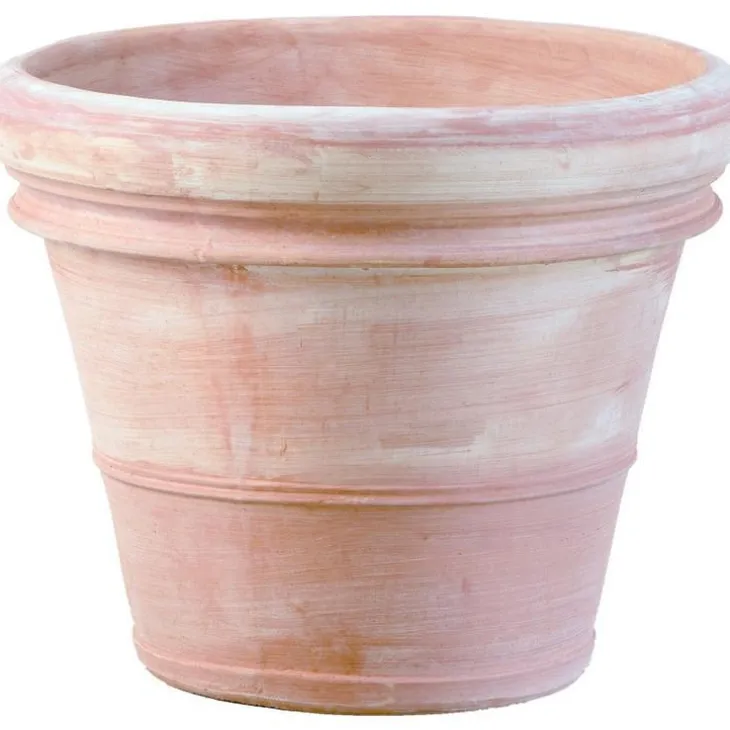 Pot Toscane double à bord lisse en terre cuite Ø 40 x 35 cm