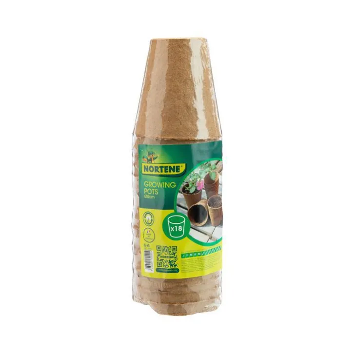Pot tourbe coloris marron Ø 8cm