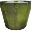 Pot évasé coloris vert en métal recyclé - 27 x 27 x 22 cm