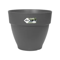 Pot vibia campana rond Elho de 11 L coloris noir Ø 30 x H 25 cm