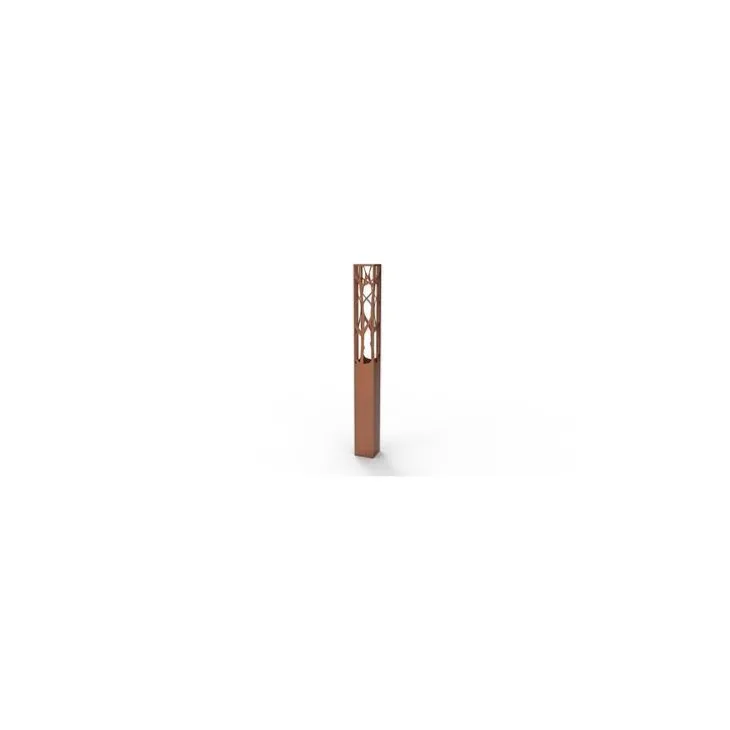 Poteau déco végétal orange 74 cm