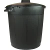 Poubelle en plastique coloris noir - 80L