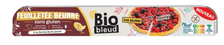 Pâte feuilletée bio pur beurre à la farine de lin jaune Biobleud - 250 g