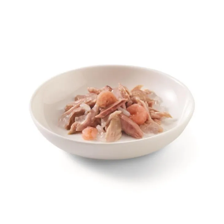 Pâtée pour chat Schesir au Thon et Crevettes Pack de 6 boites de 50 g