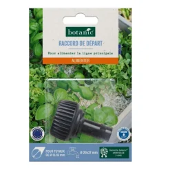 Raccord de départ - Branchement cannelé F - Ø 20 x 27 mm pour tuyau Ø 13/16 mm