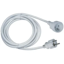 Rallonge électrique 16 A coloris blanc - 5 m